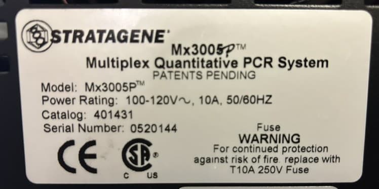 Stratagene MX3005P Multiplex Quantitative Real-Time PCR System 4