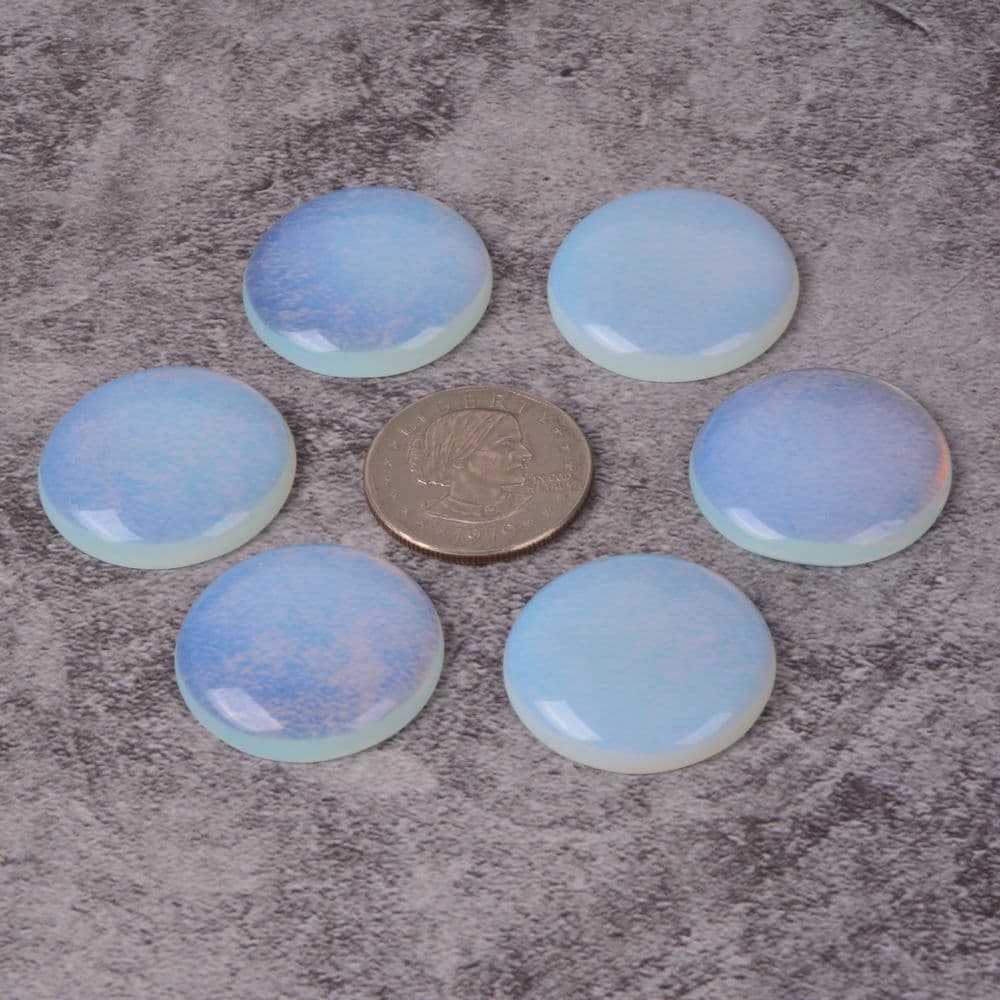 30mm Round cabochon CAB flatback semi-precious gemstone Save $ in bulk 2