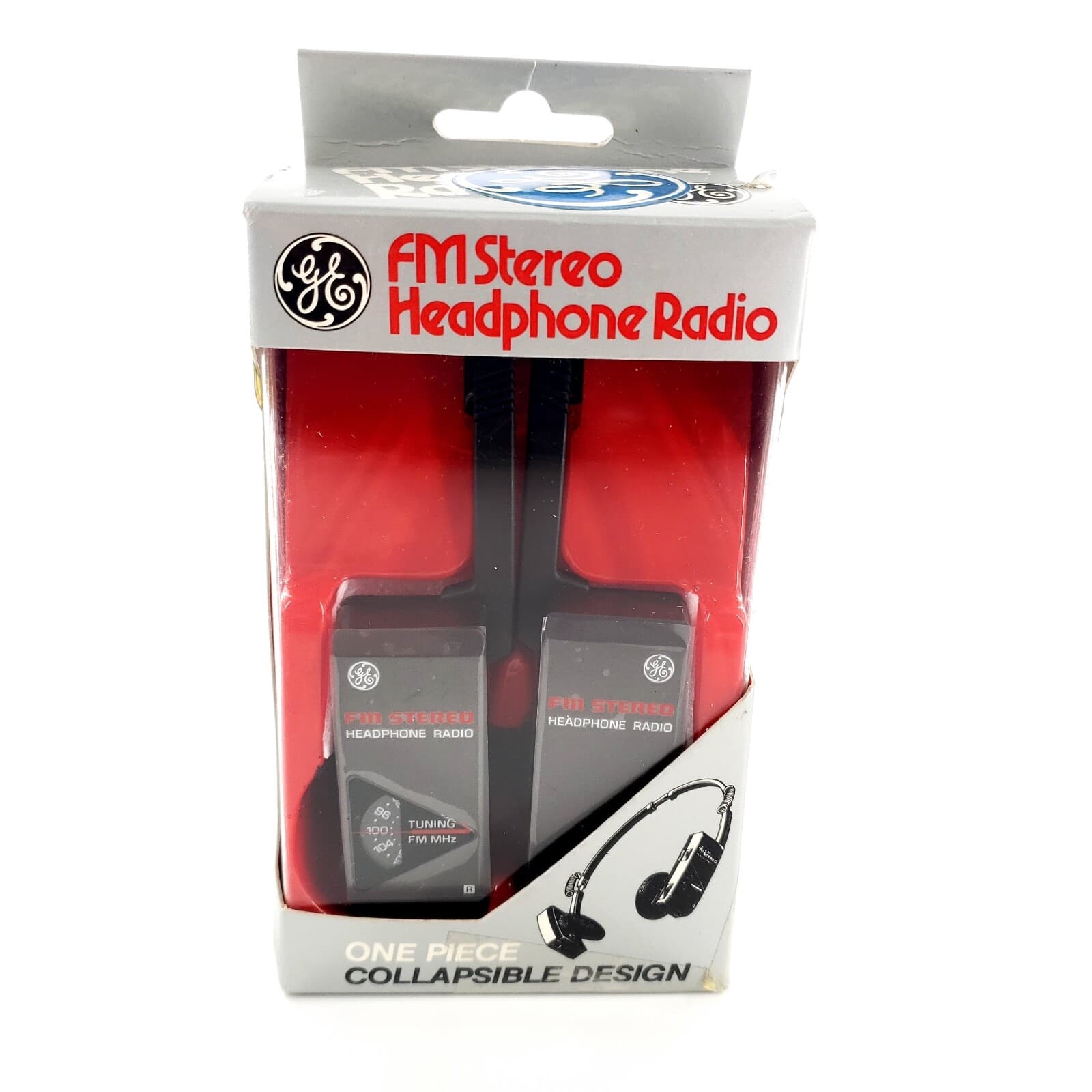 GE General Electric 7-1285 FM Stereo Collapsible FM Radio Brand New Damaged Pads