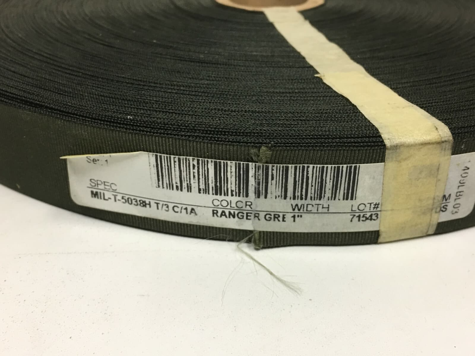 5 YARDS OF 1" Inch MilSpec Webbing Binding MIL-PRF-5038J Grosgrain RANGER GREEN 2