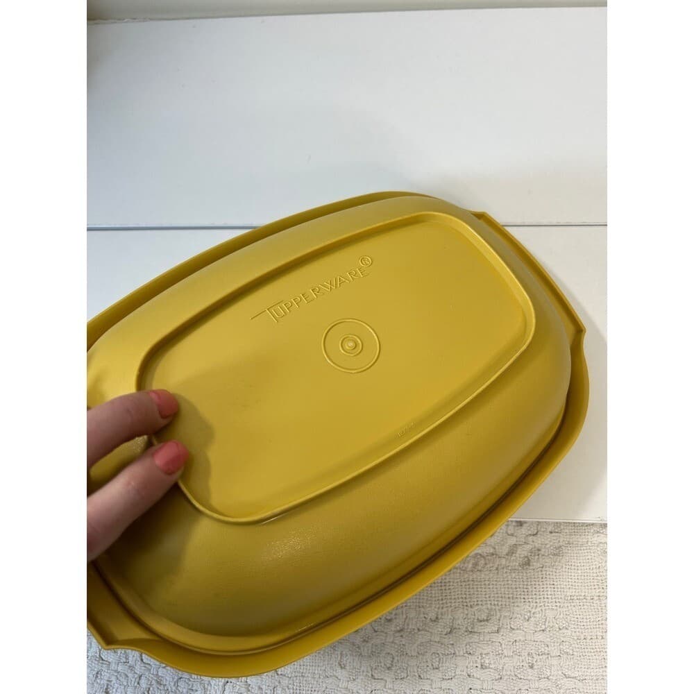 Vintage Tupperware 3 piece Kitchen Steamer Set - Harvest Gold 5