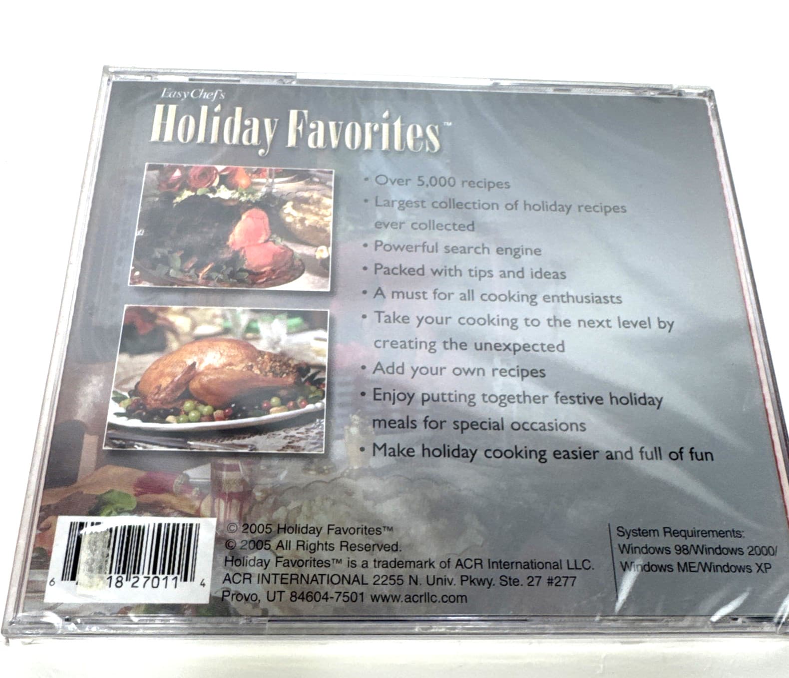 Easy Chef Recipes Holiday Favorites 5000+ Recipes (PC CD-ROM, 2005) NEW SEALED  4