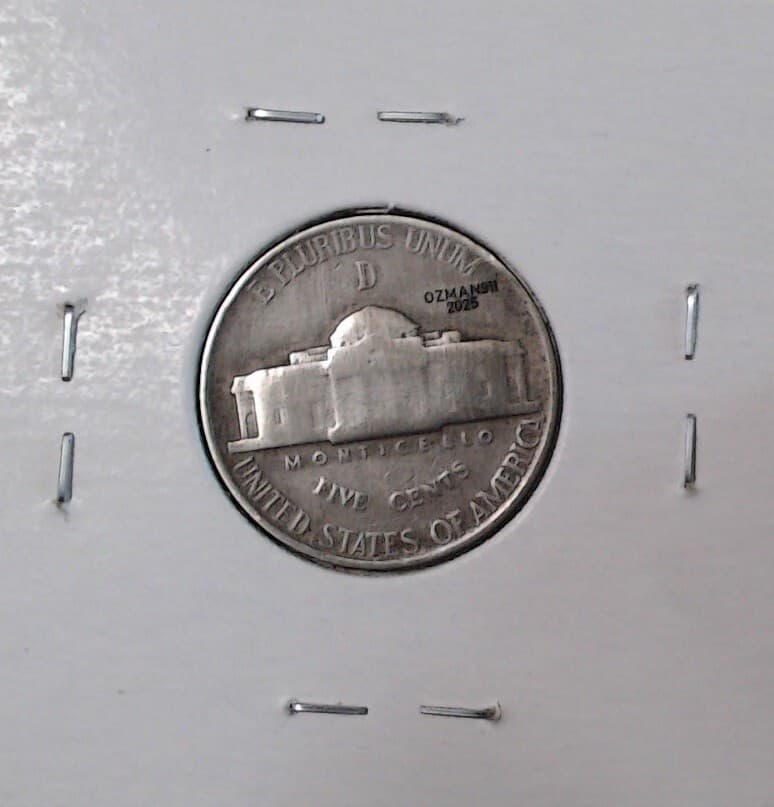 HOBO Medusa United Snakes of America Made From A REAL WWII Silver Nickel SIGNED 2