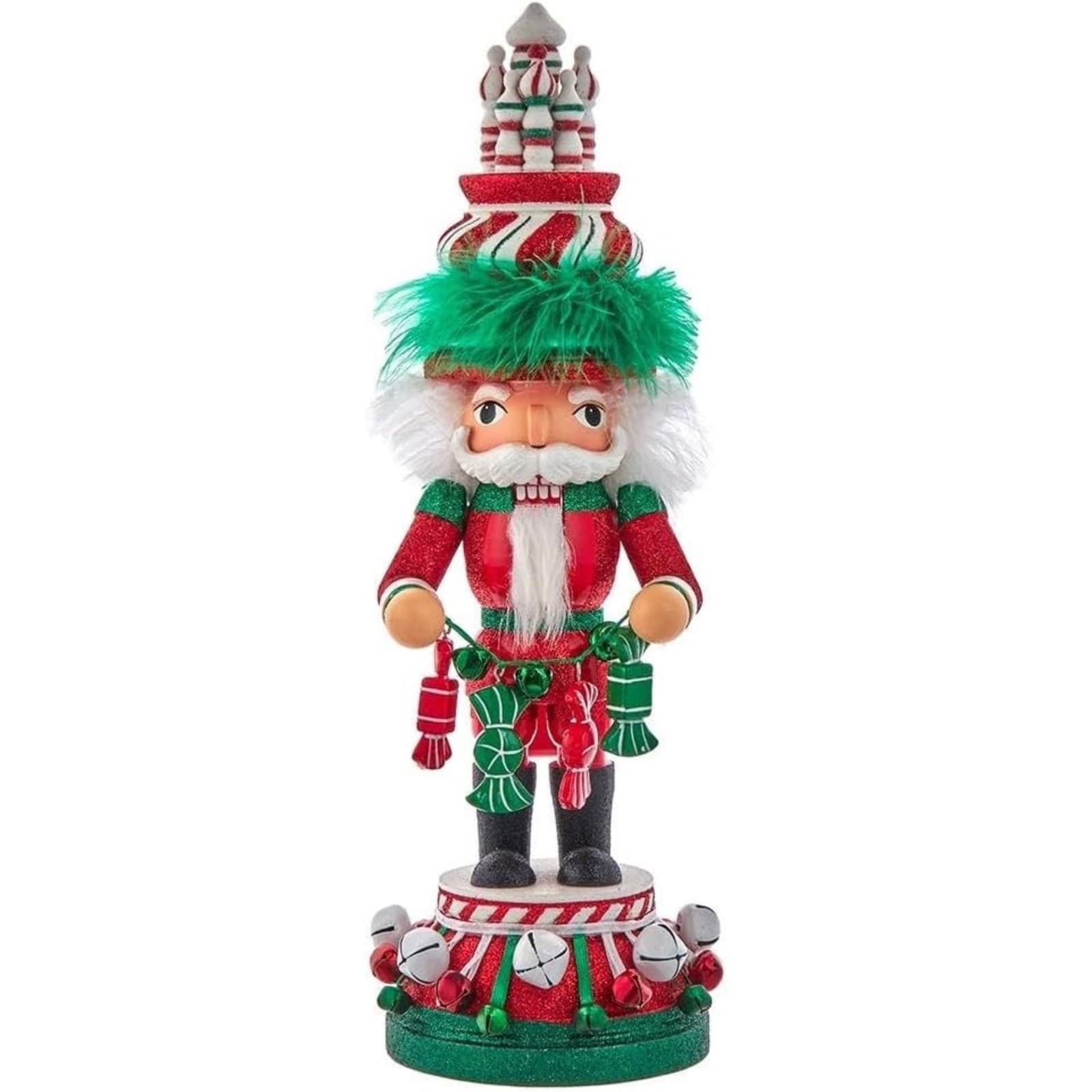 Kurt Adler Hollywood Wooden Nutcracker Collection, Candy Tower Hat, 15"