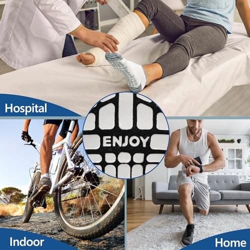  Pilates Grip Socks for Men Non Slip Grippy Sock for Yoga 6-9 04 Black(3 Pack) 4