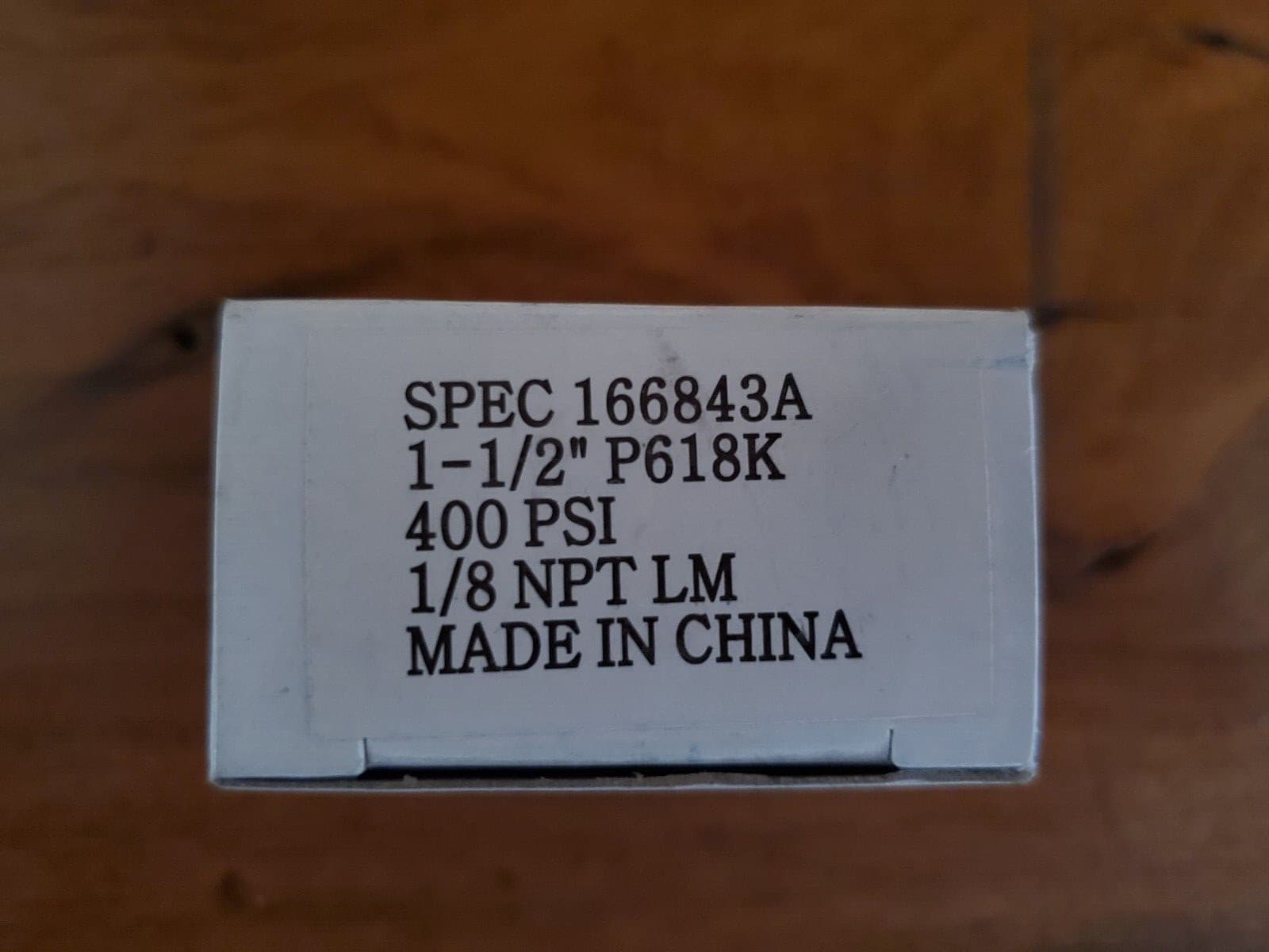 Ametek USG Pressure Gauge 166843 1-1/2" P618K 400 PSI 1/8 NPT LM, Qty.1 2