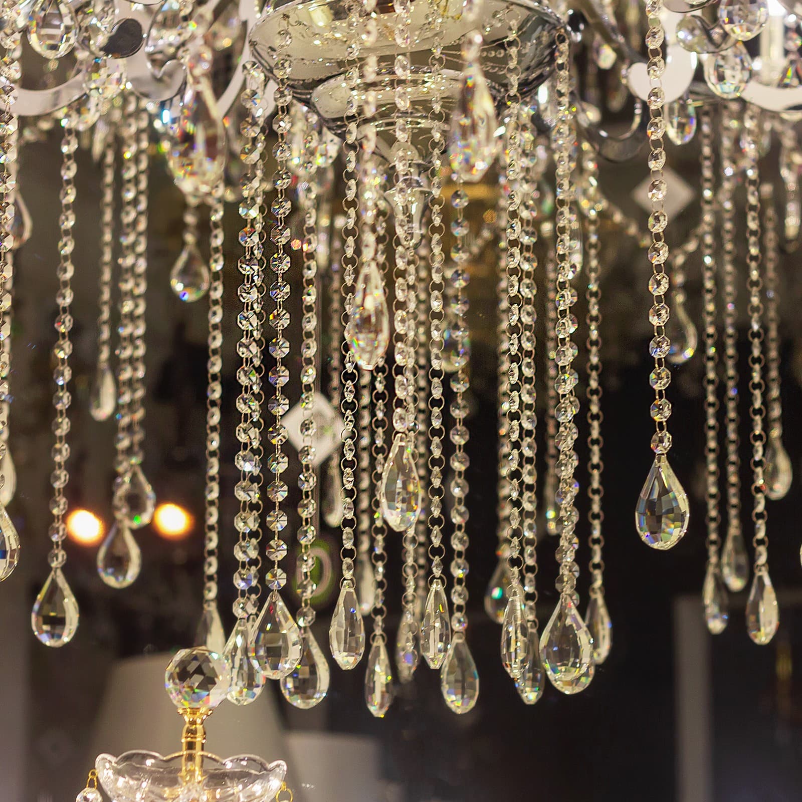 Teardrop Crystal Chandelier, 10 Pack 165mm Length Prisms Part, Violet 6