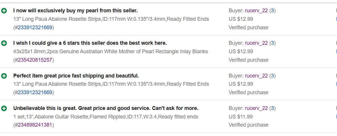 13" Long PA Rosette Strips,ID:117mm W:0.135"/3.4mm,Ready Fitted Ends 5