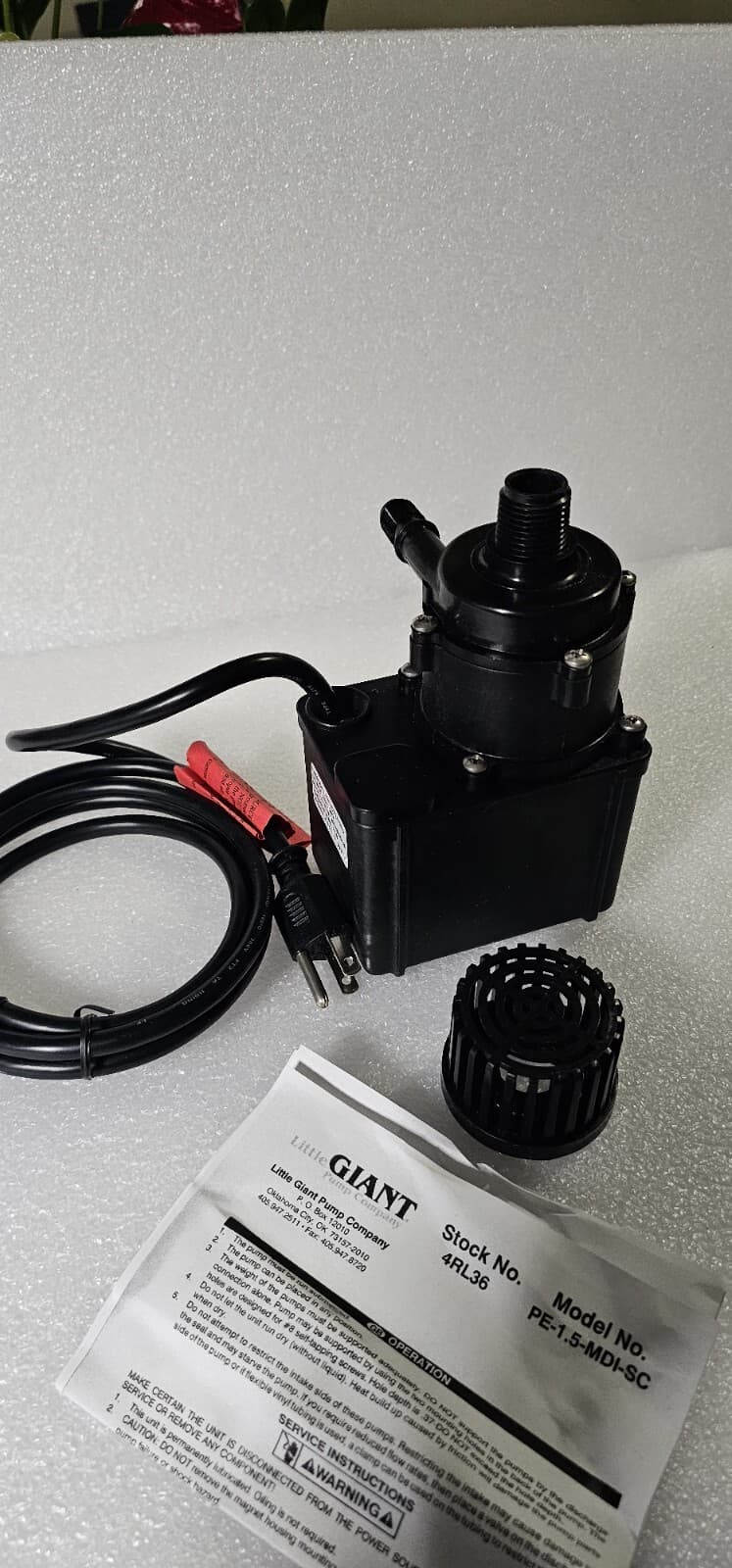 Little Giant 589204 PE-1.5-MDI-SC Magnetic Drive Pump 1/35HP 1/4 MNPT x 1/2 MNPT 5