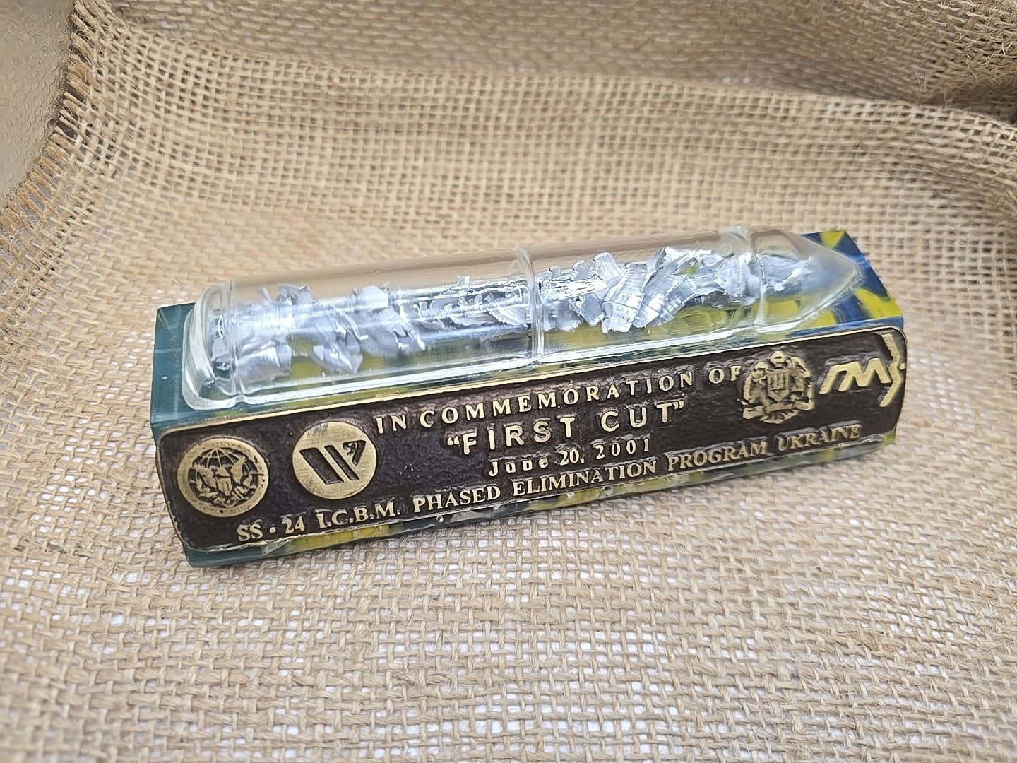 I.C.B.M. Phased Elimination Ukraine First Cut 6-20-2001 Commemoration Sample 2