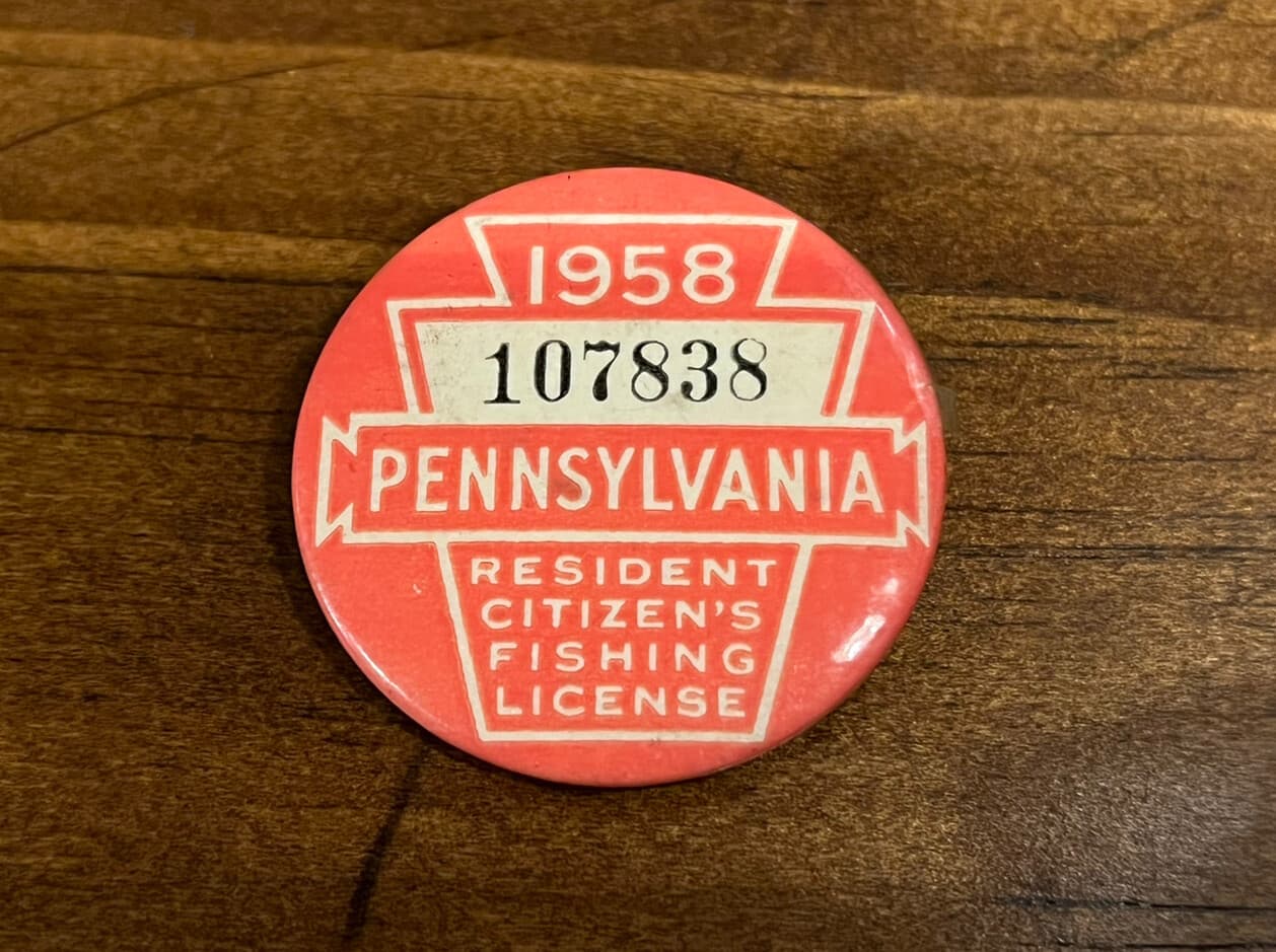1958 PENNSYLVANIA PA. RESIDENT FISHING LICENSE, VINTAGE 2