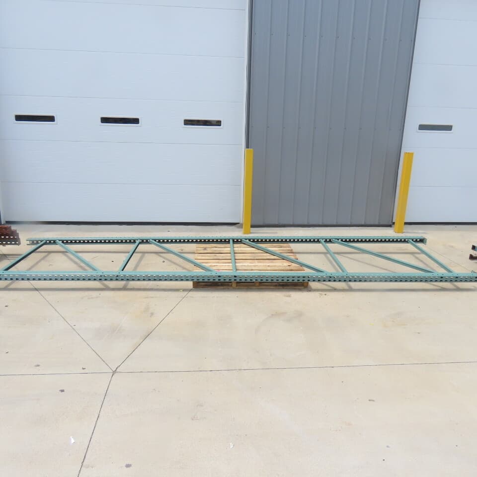 48" x 16' x 3"x3" Teardrop Pallet Racking Upright Leg Welded GREEN