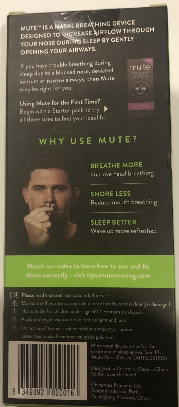 Rhinomed Mute Breathe More Snore Less Sleep Better, NEW (unused) 2