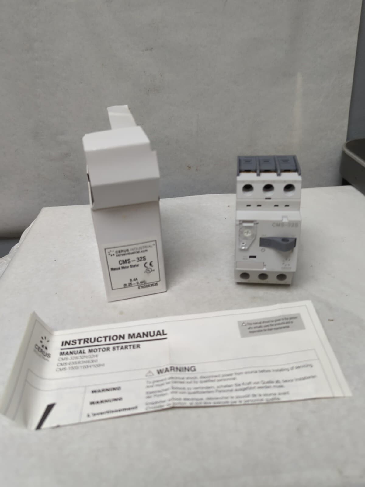 CERUS,CMS-32S,MANUAL MOTOR STARTER FOR CONTACTOR NEW