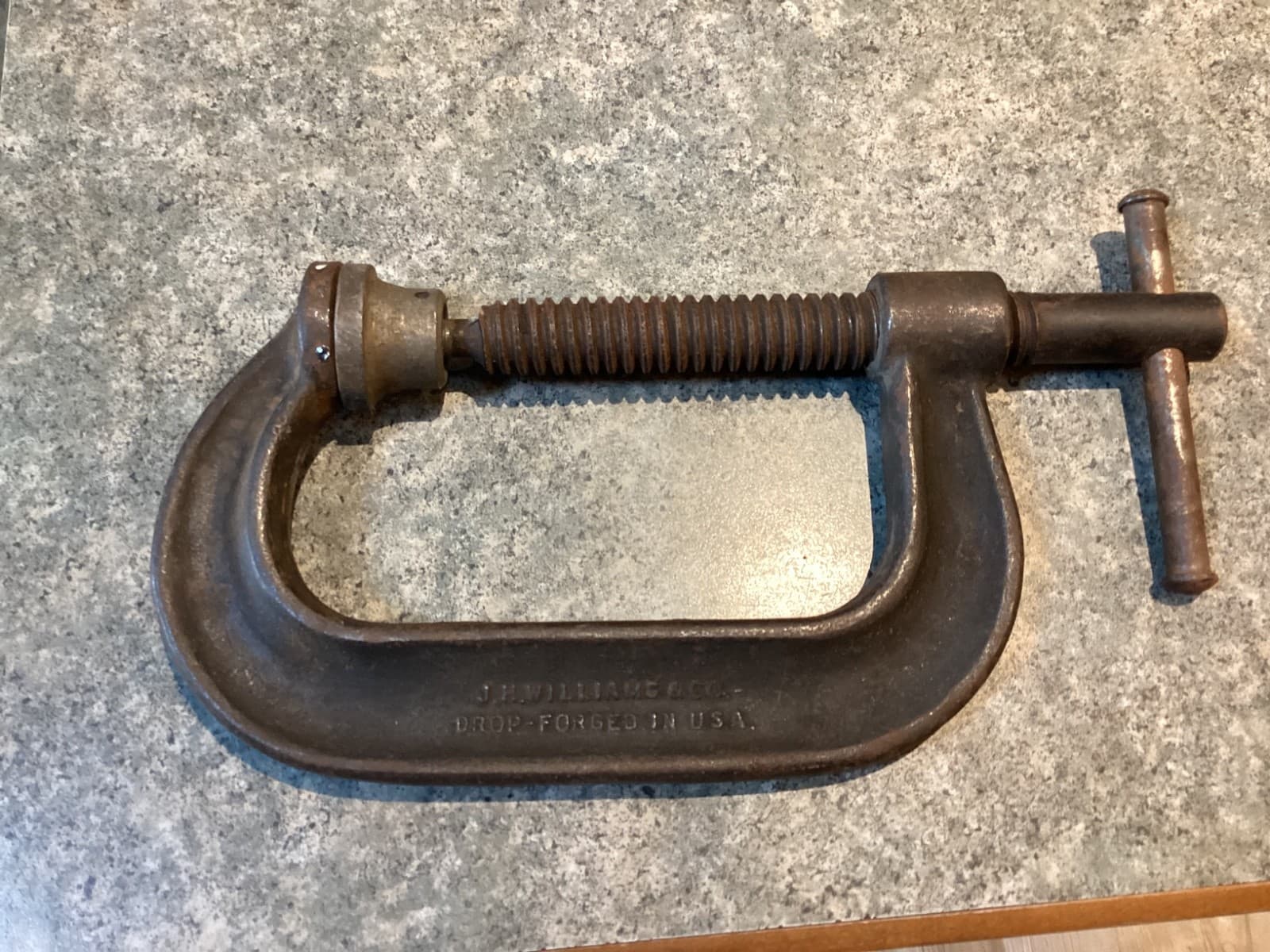 Vintage J.H. Williams CC-404 Deep Throat Clamp 4" C-Clamp - better condition 