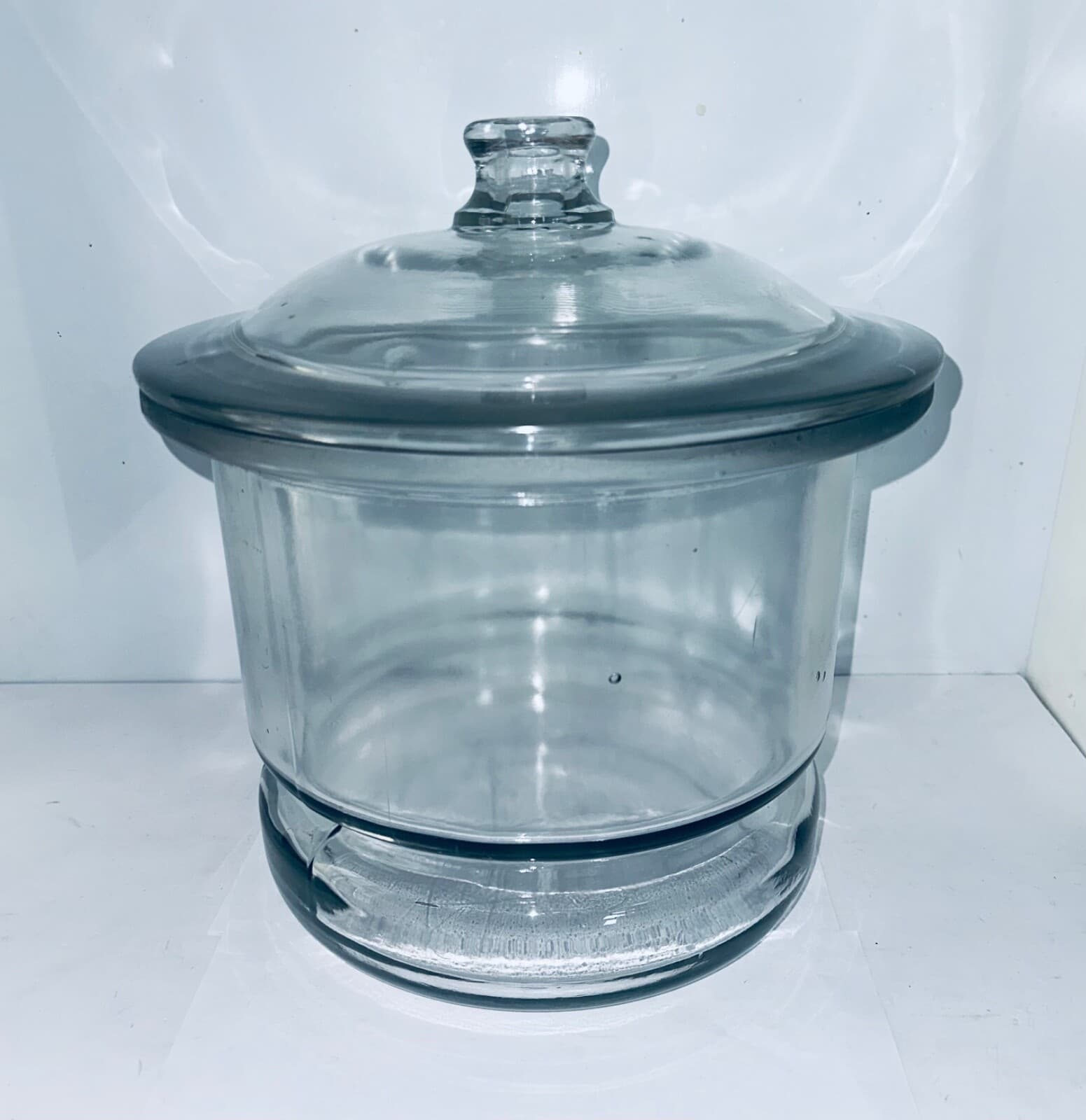 Circa 1960s RCA Labs Providence Large Glass Laboratory Desiccator Jar – Vacuum 4