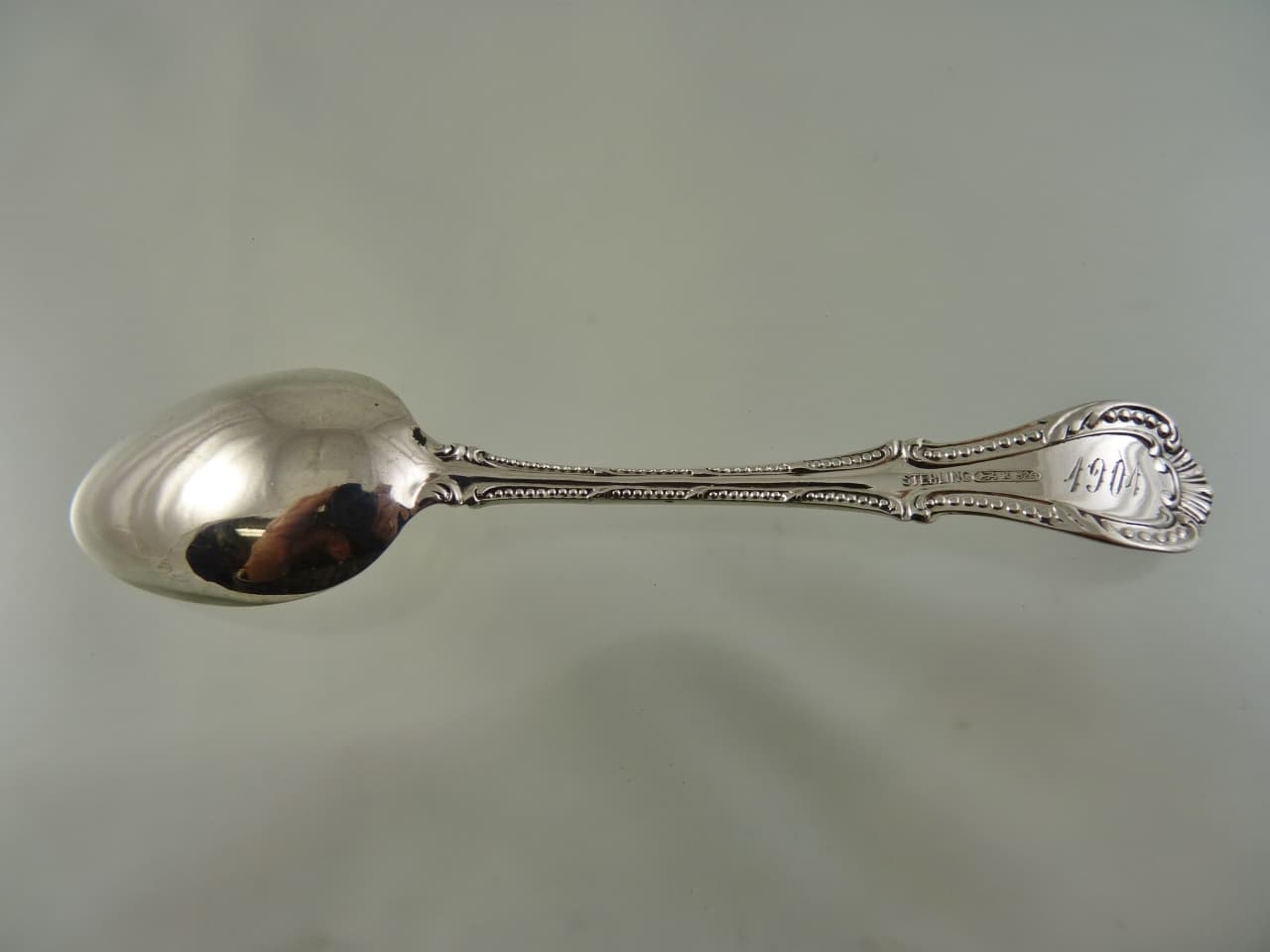 unknown BEADED BORDER 5 O'CLOCK SPOON BY BIRKS RODEN "S" 3