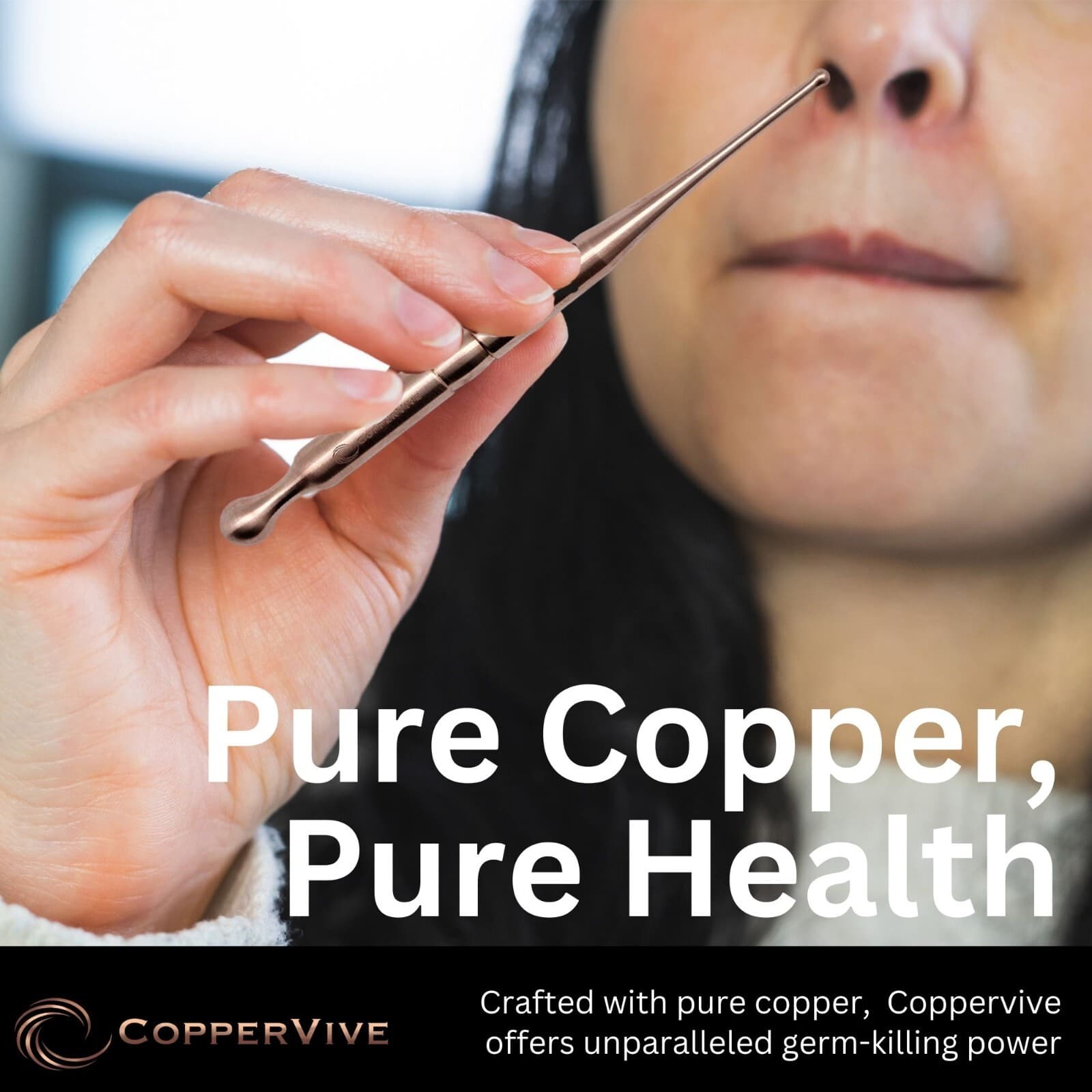 CopperVive Pure Copper Nose Wand Nose Stick Nose Zap Tool for Cold Protection 2