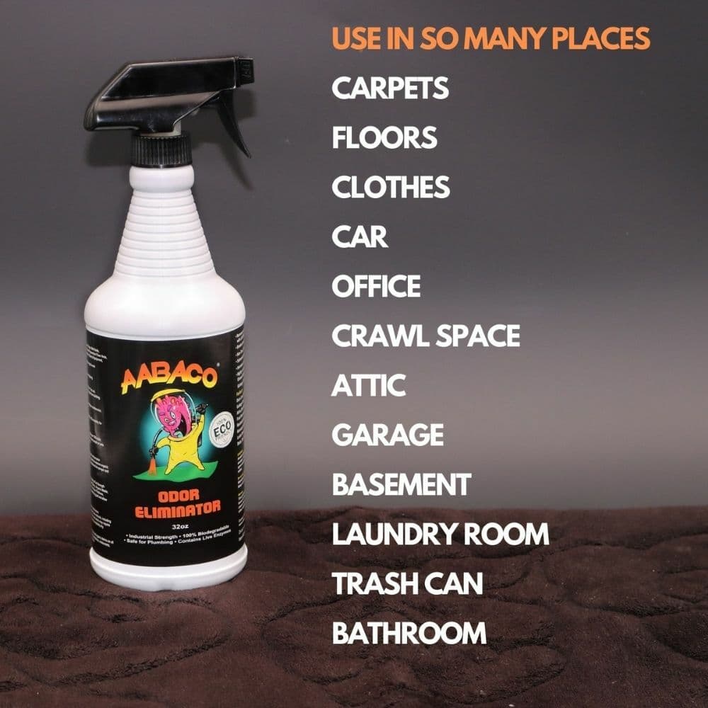 PET ODOR ELIMINATOR AND STAIN REMOVER INDUSTRIAL STRENGTH-ENZYME CLEANER AABACO 6