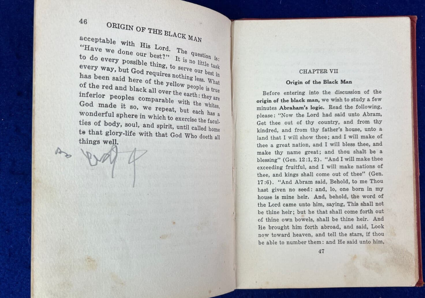 1927 Response to Origin of Black Man Rare African American Theology Book Black 4