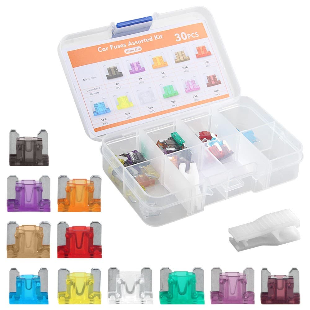 30Pcs Car Blade Fuse Assortment Assorted Kit Blade Set Auto Truck Automotive 3
