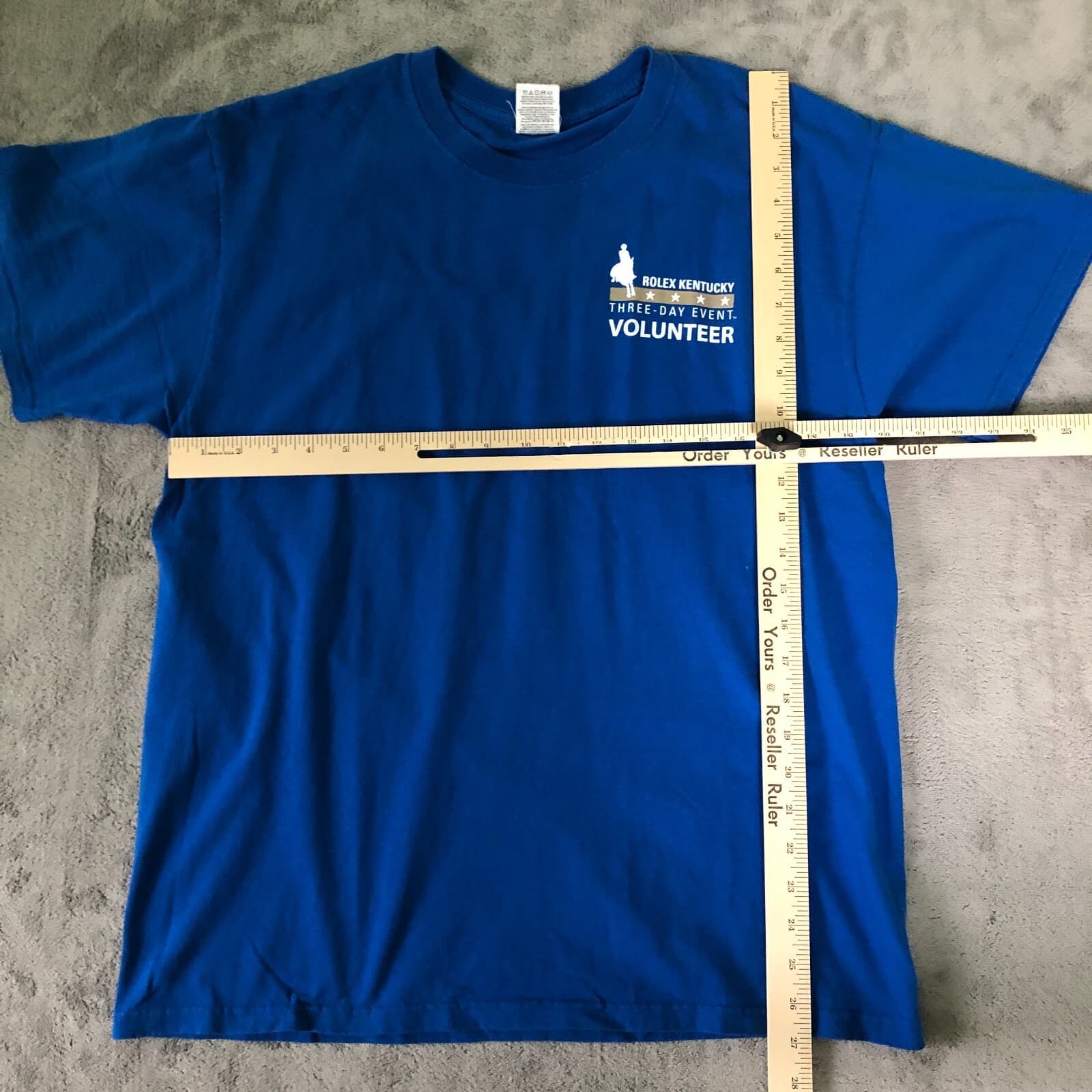 Rolex Kentucky Three Day Event Volunteer 2014 TShirt Unisex Large Blue Eventing 6