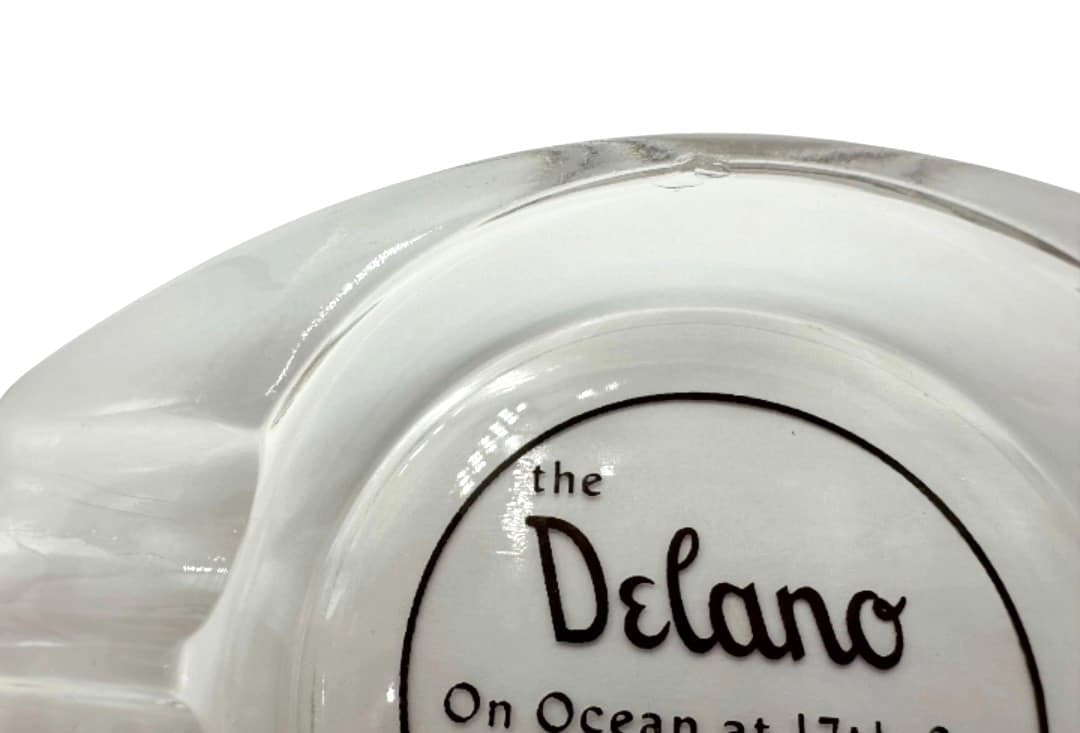Vintage The Delano Hotel Miami Beach Glass Ashtray 5