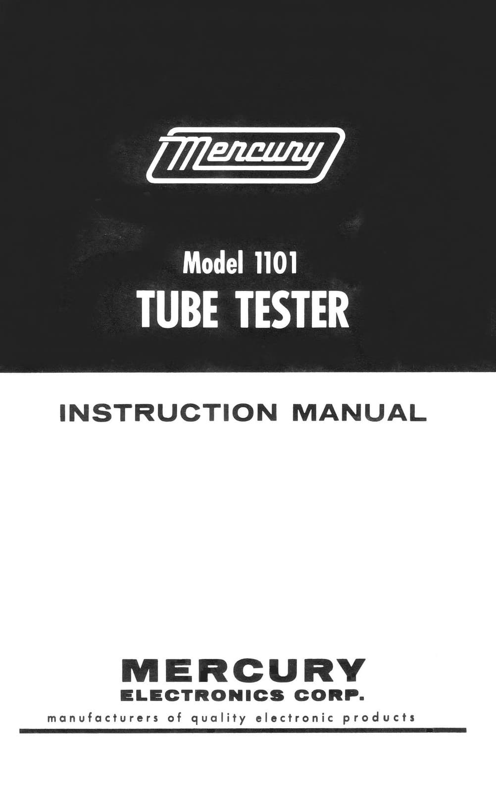 Ultimate  Mercury Tube Tester  Operation Service Manual Schematics Chart  on DVD 2