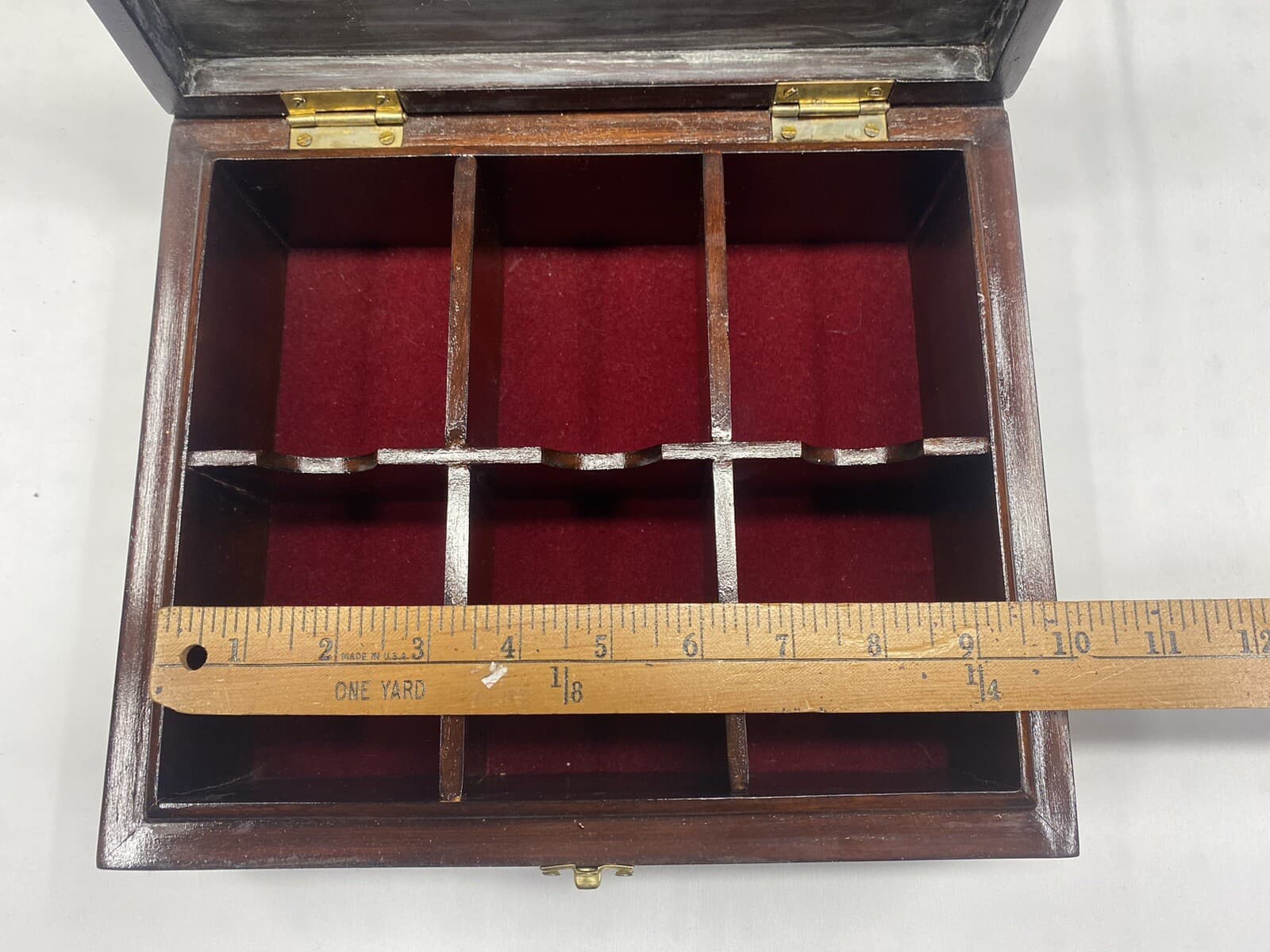 INDONESIAN COPPER BATIK TJAP STAMP ON WOODEN BOX 3