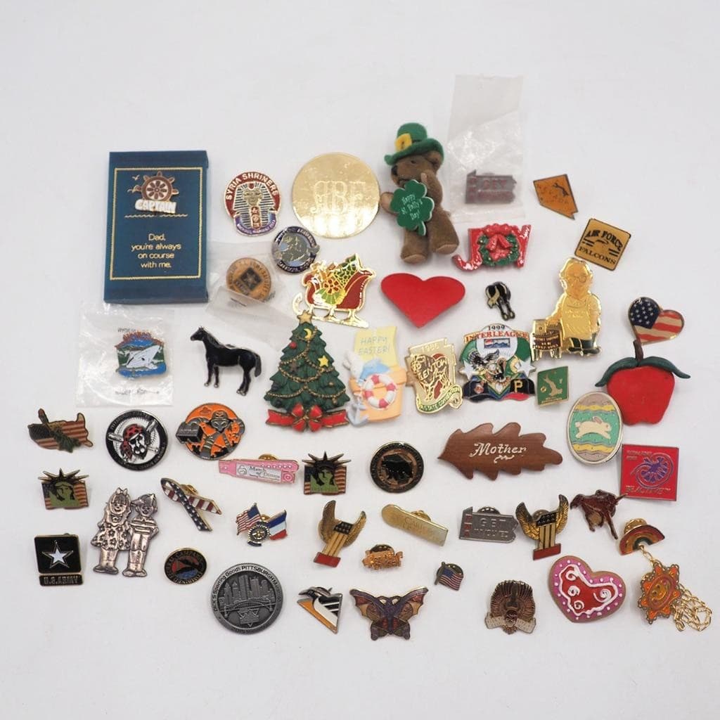 Lot of 50 Vintage & Modern Pins Pinback