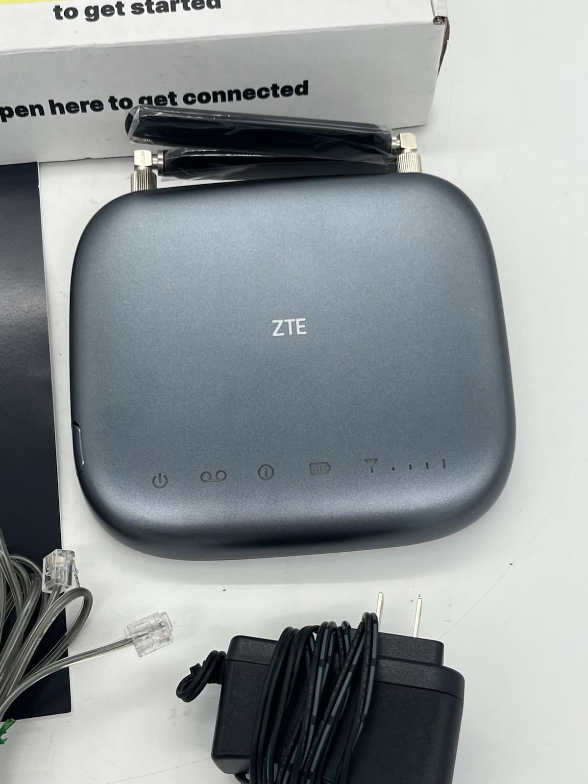 Community Phone Landline Base Antenna with AC Adapter Charger Box Manual 2