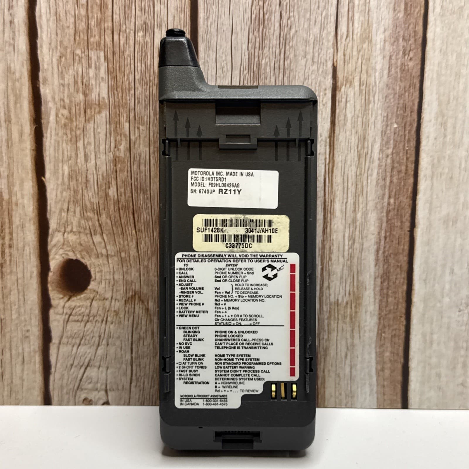 Vintage Motorola Digital Personal Communicator Cell Phone F09HLD8426AG-w/Charger 5