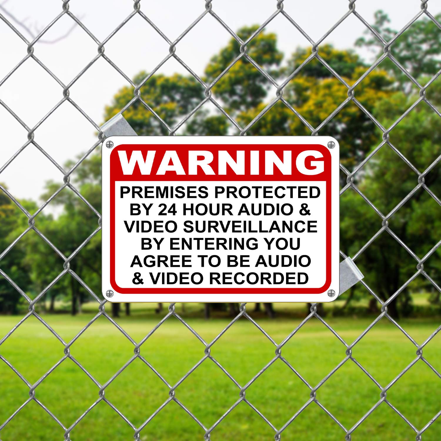 Warning Premises under 24 Hr Audio Video Surveillance home security cctv Signs  5