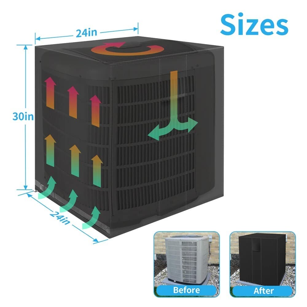 Air Conditioner Square Cover Heavy Duty Central AC Outdoor Waterproof Protector 5