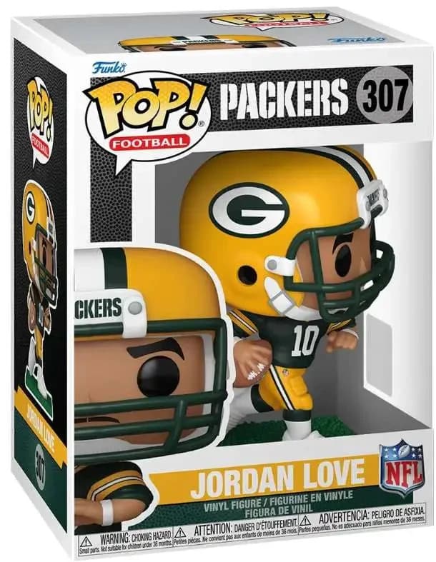 Funko Pop NFL Green Bay Packers: Jordan Love Figure w/ Protector