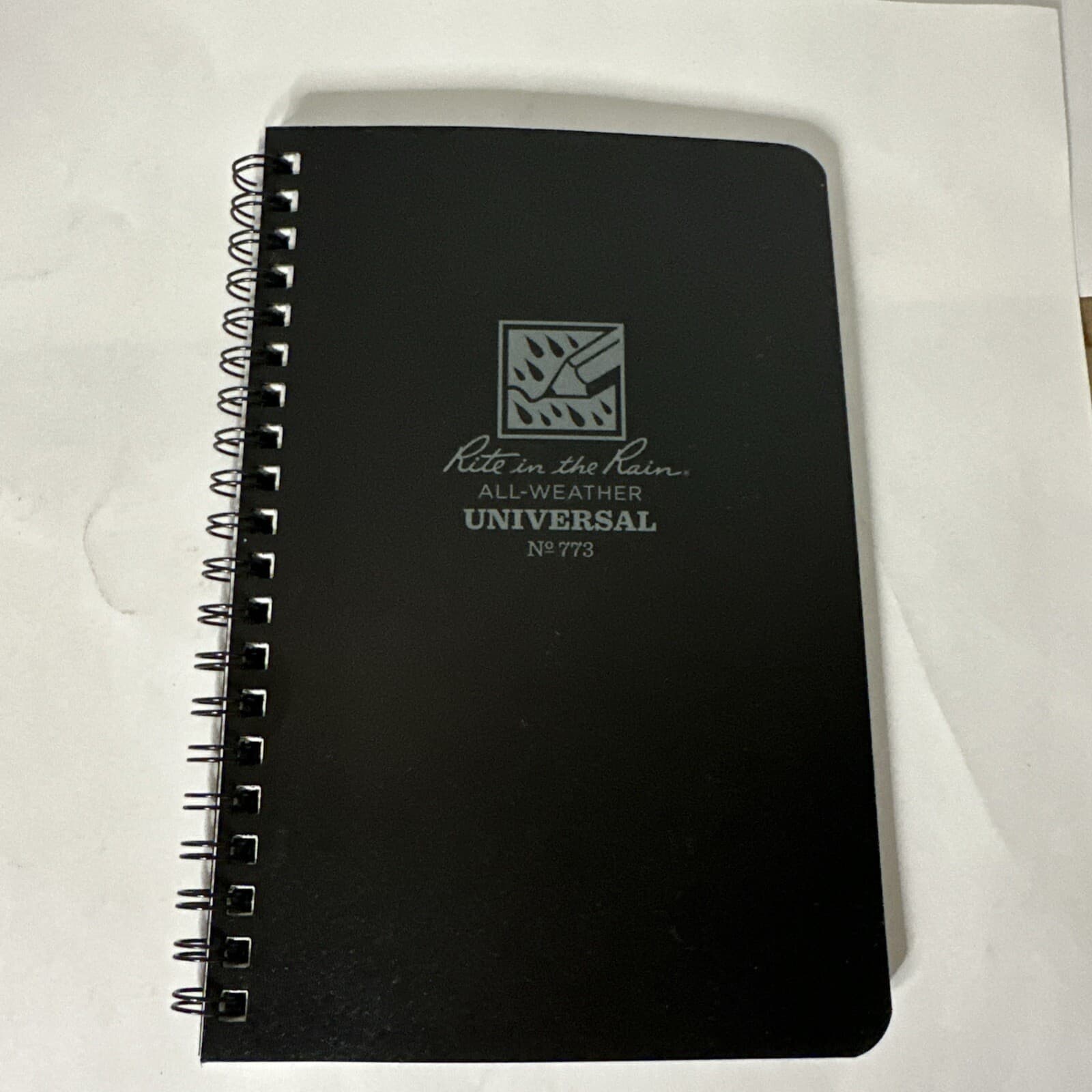 Rite In The Rain All-Weather Side-Spiral Notebook, 4 5/8" x 7", Black Cover