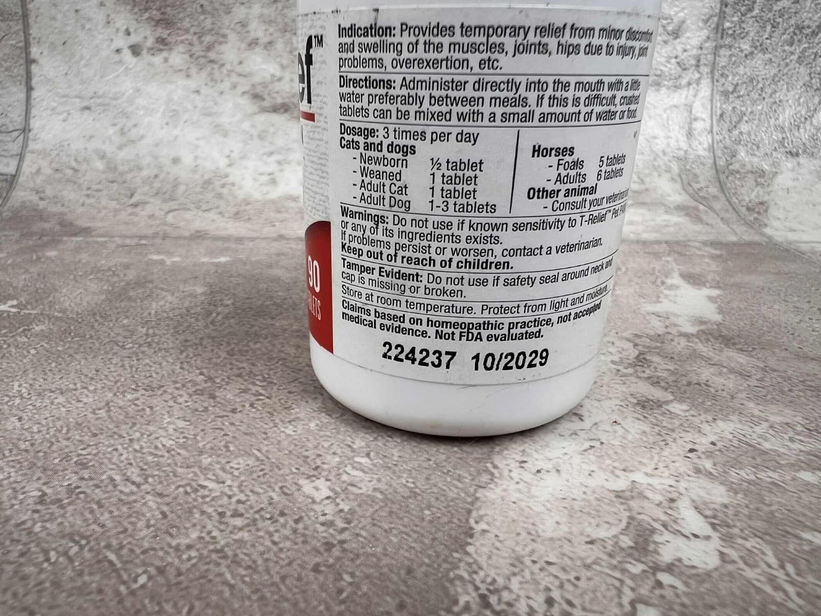 2x MediNatura T-Relief Pet Pain Relief Plant-Based Pain Relievers 90Tabs 06/2029 4