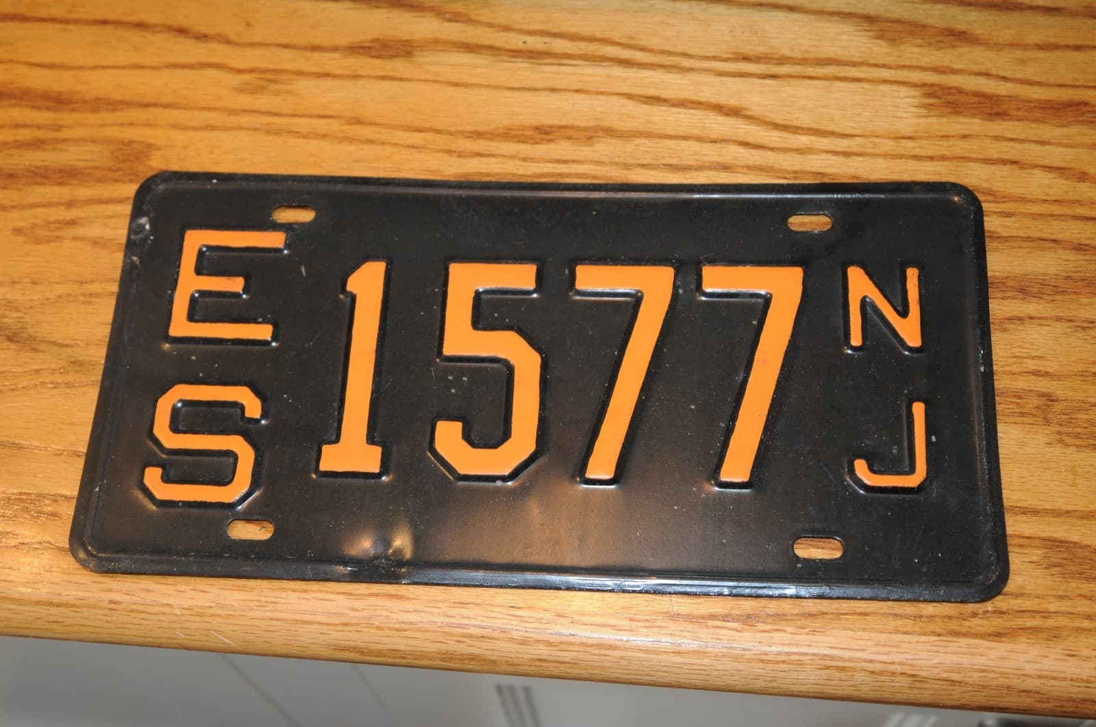 Old New Jersey N.J.  License Plate ES-1577 Transportation Automobile Old Tag****