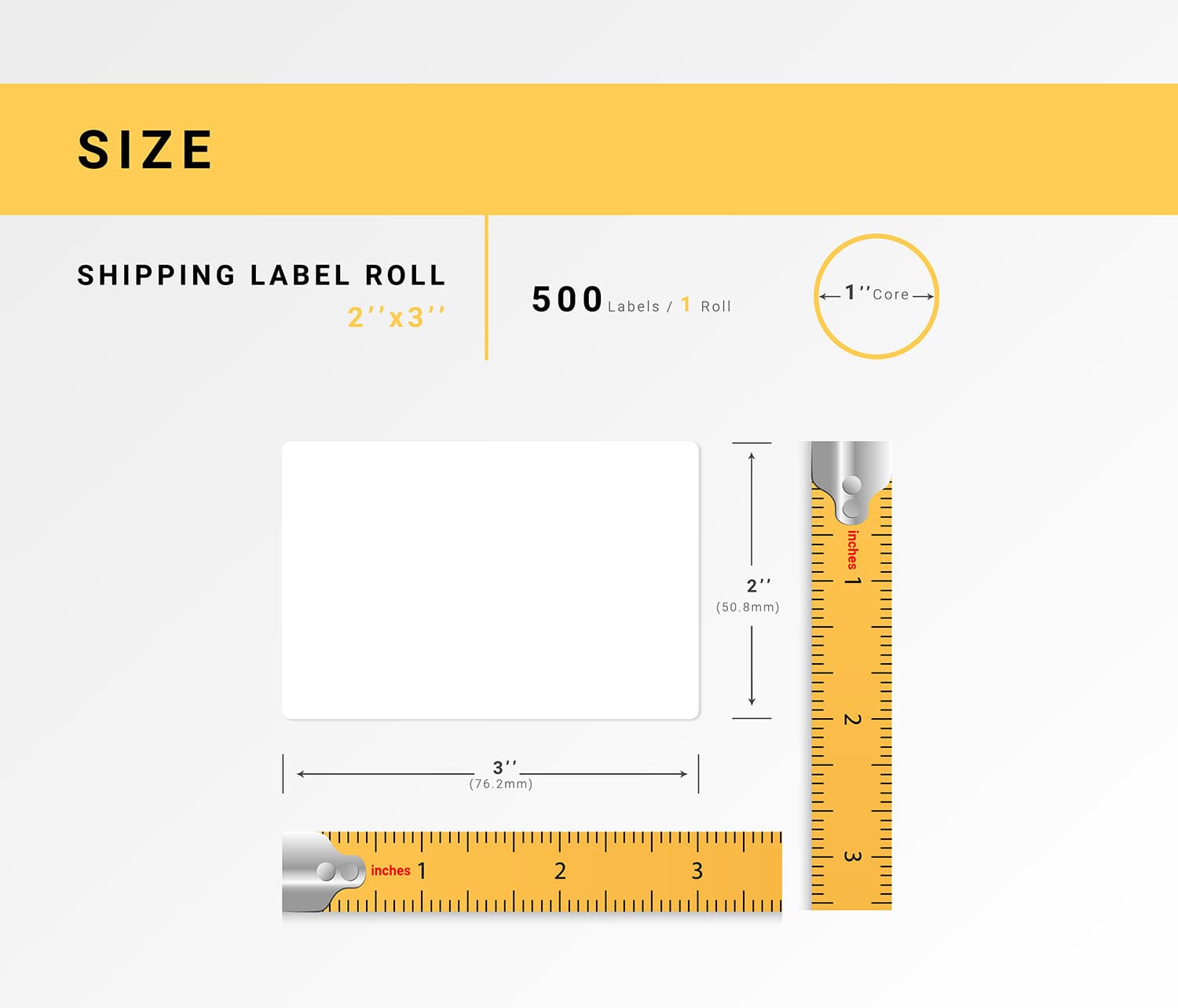 ZEBRA / ELTRON 2x3 (2" x 3") Direct Thermal Labels - (50) Rolls of 500 3