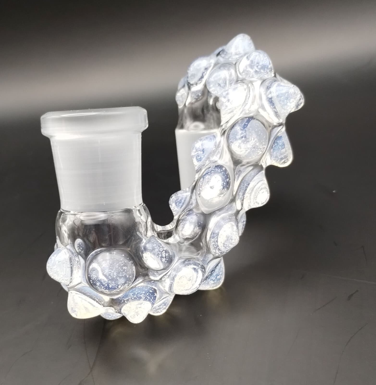 Secret White 19mm Female-Male Glass Drop Down Attachment Adapter 5