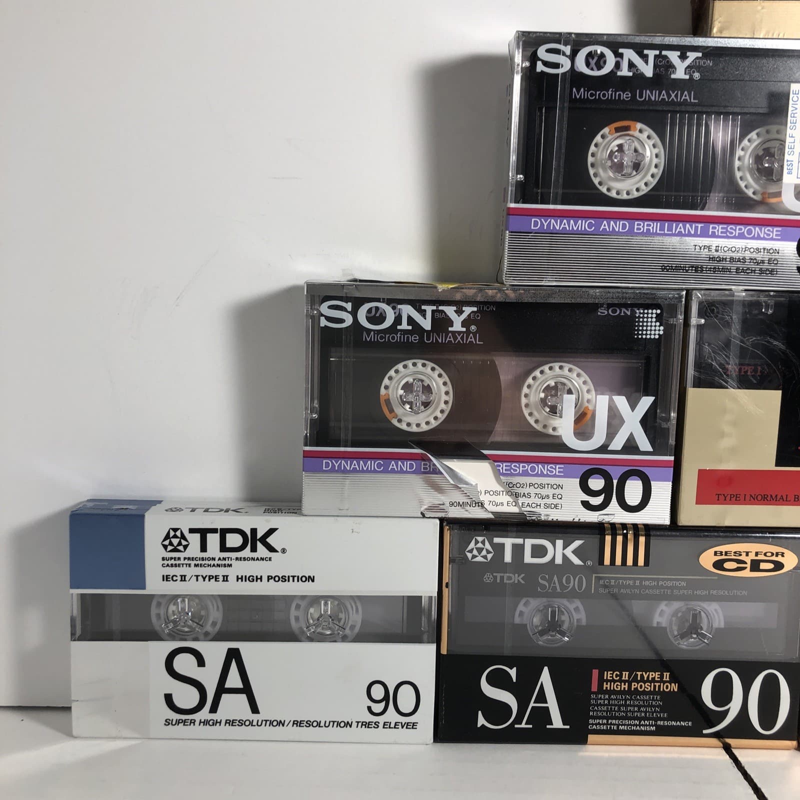 Sony Ux-90 Tdk Sa 90 Blank Audio Cassettes Tapes  2