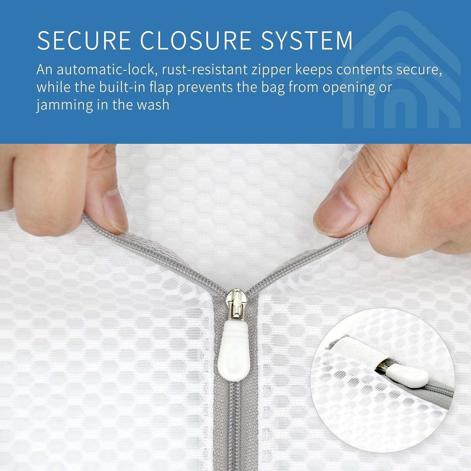 3 Bolsas de Lavandería de Malla de Panal Duraderas para Ropa Delicada, 30 x 40 c 5