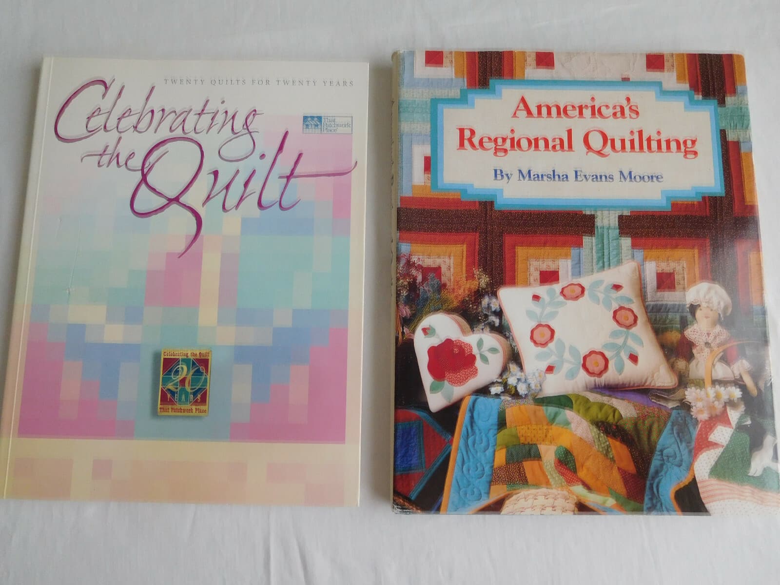 lot of 2 Quilting Books CLEBRATING the QUILT AMERICA'S REGIONAL 20 years Moore