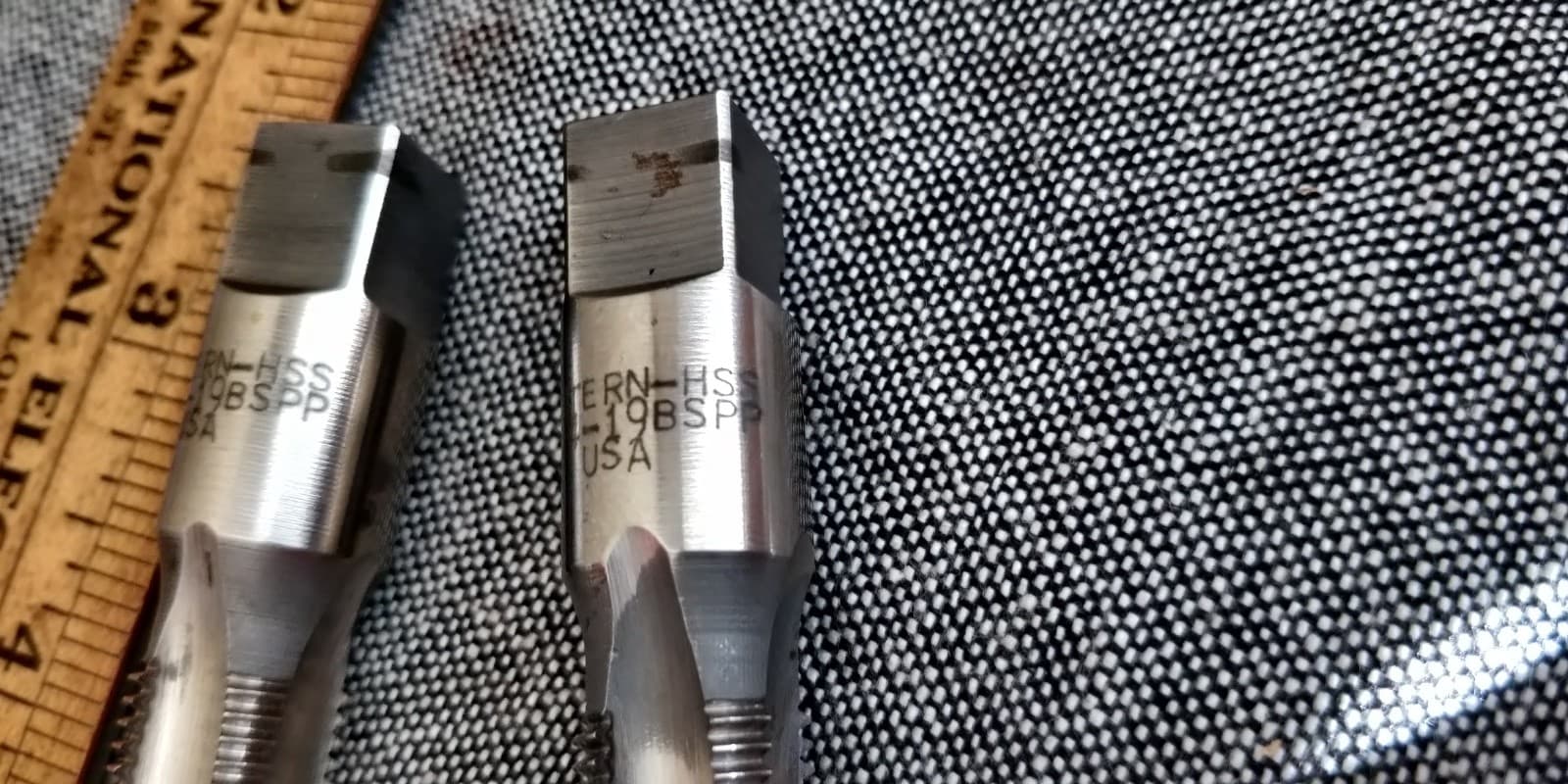 2 pieces WESTERN USA  1/4" - 19 BSPP British Standard Pipe Parallel Tap HSS 6