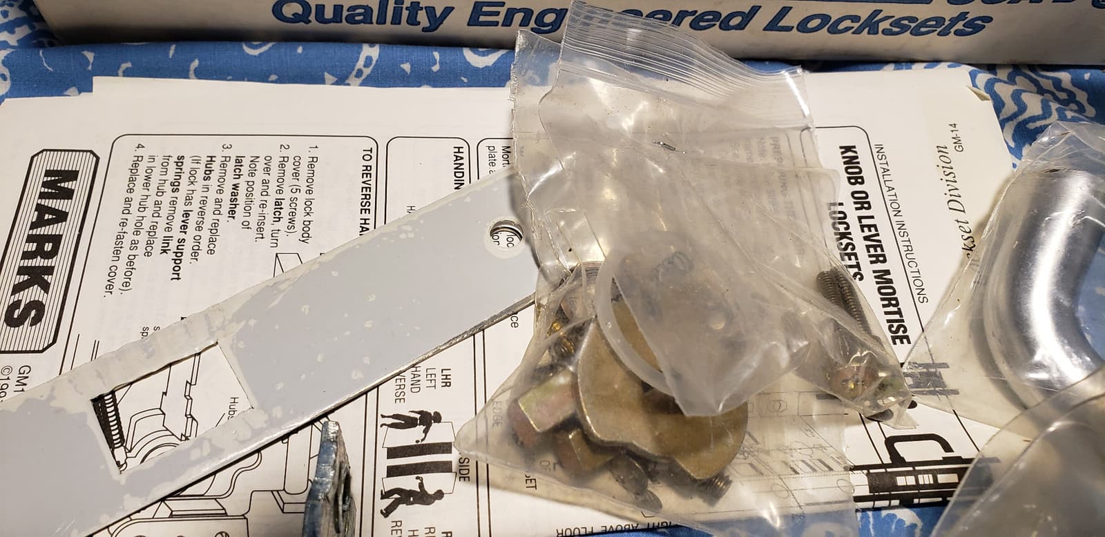 Grade 1 MARKS Mortise Lock 5000 Series Passage Lever Function Satin Chrome LH 2