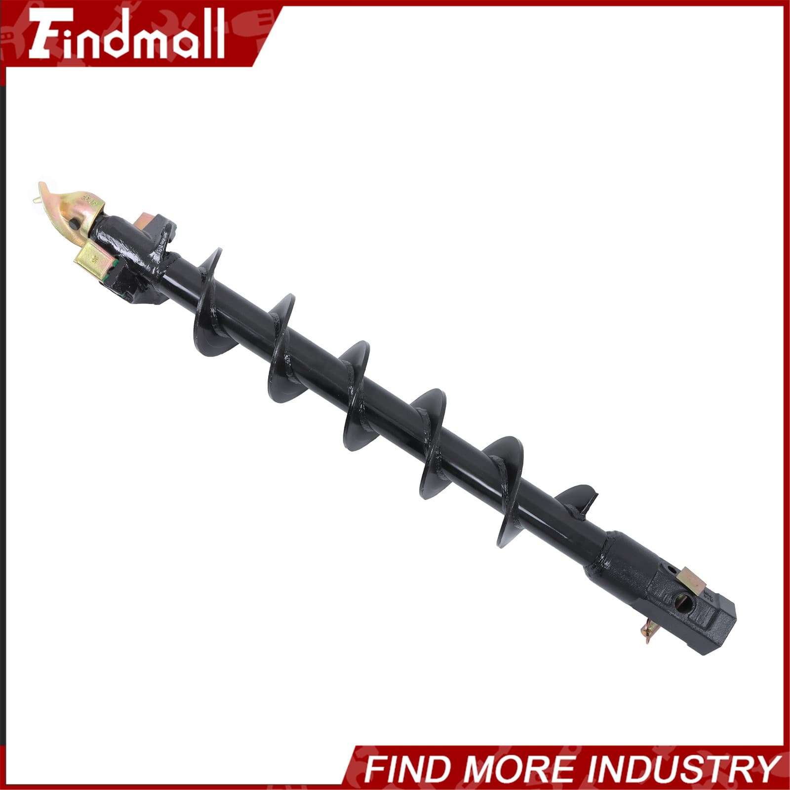 Findmall 6" x 48" 2" Hex Auger Bit Post Hole  Attachment For mini Excavator 5