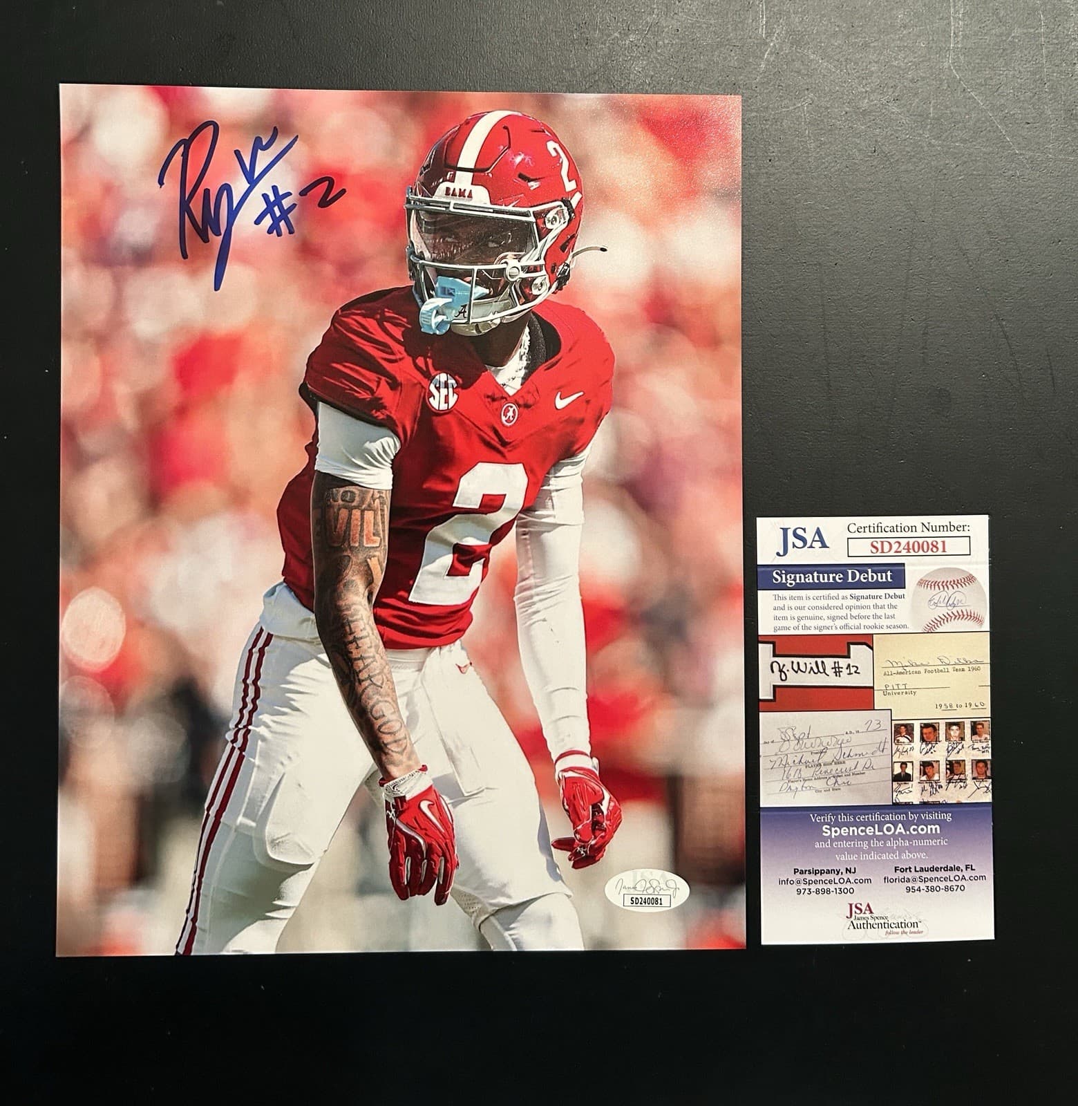 Ryan Williams Autographed Signed Photo 8x10 Alabama Football JSA Cert