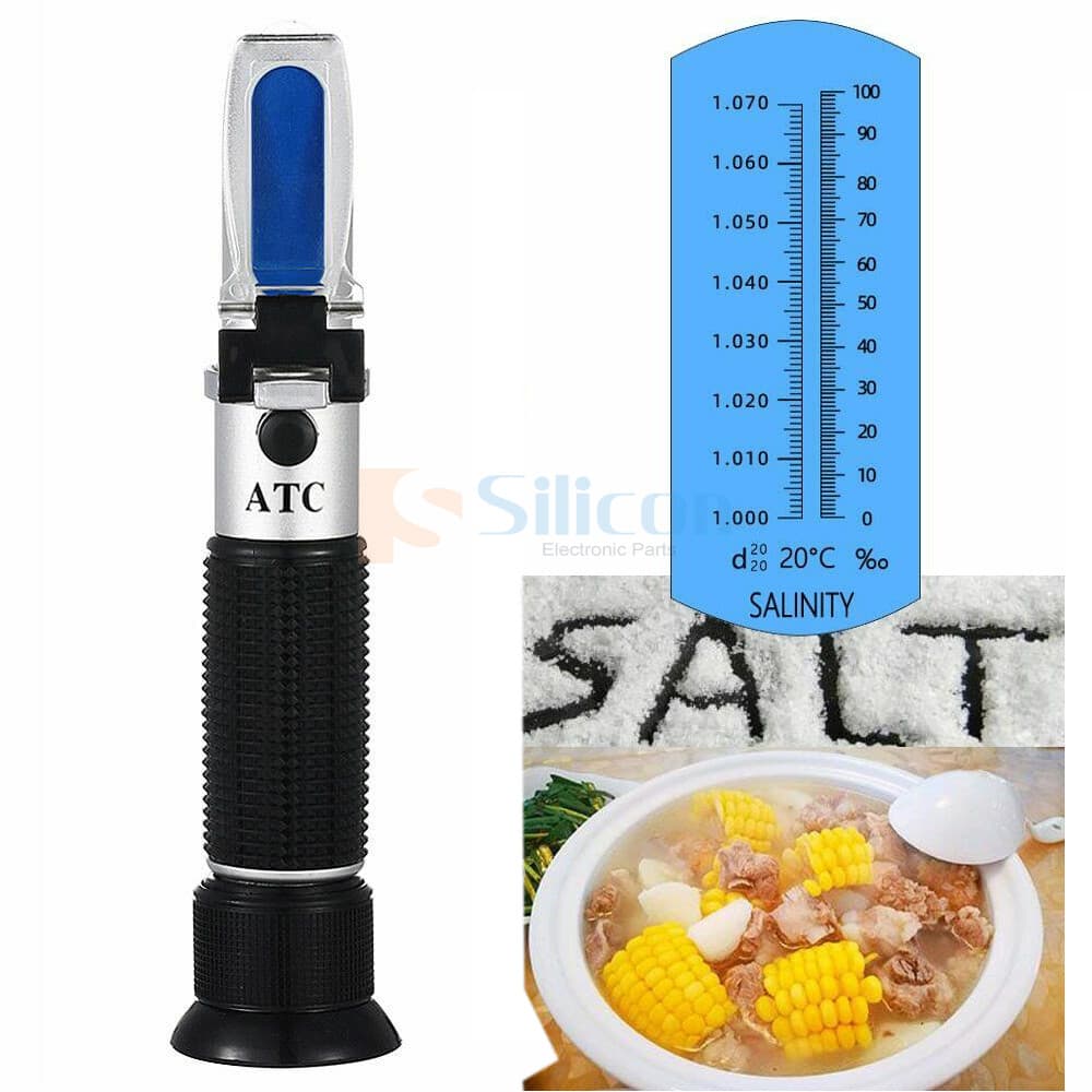 Salinity Refractometer Meter Water Reader Marine 0~10% Salt Aquarium Test Tester