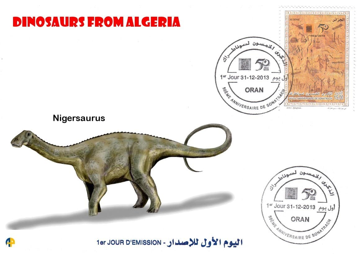 FDC prehistory mammals Animals prehistoric Dinosaur from north africa Reptiles