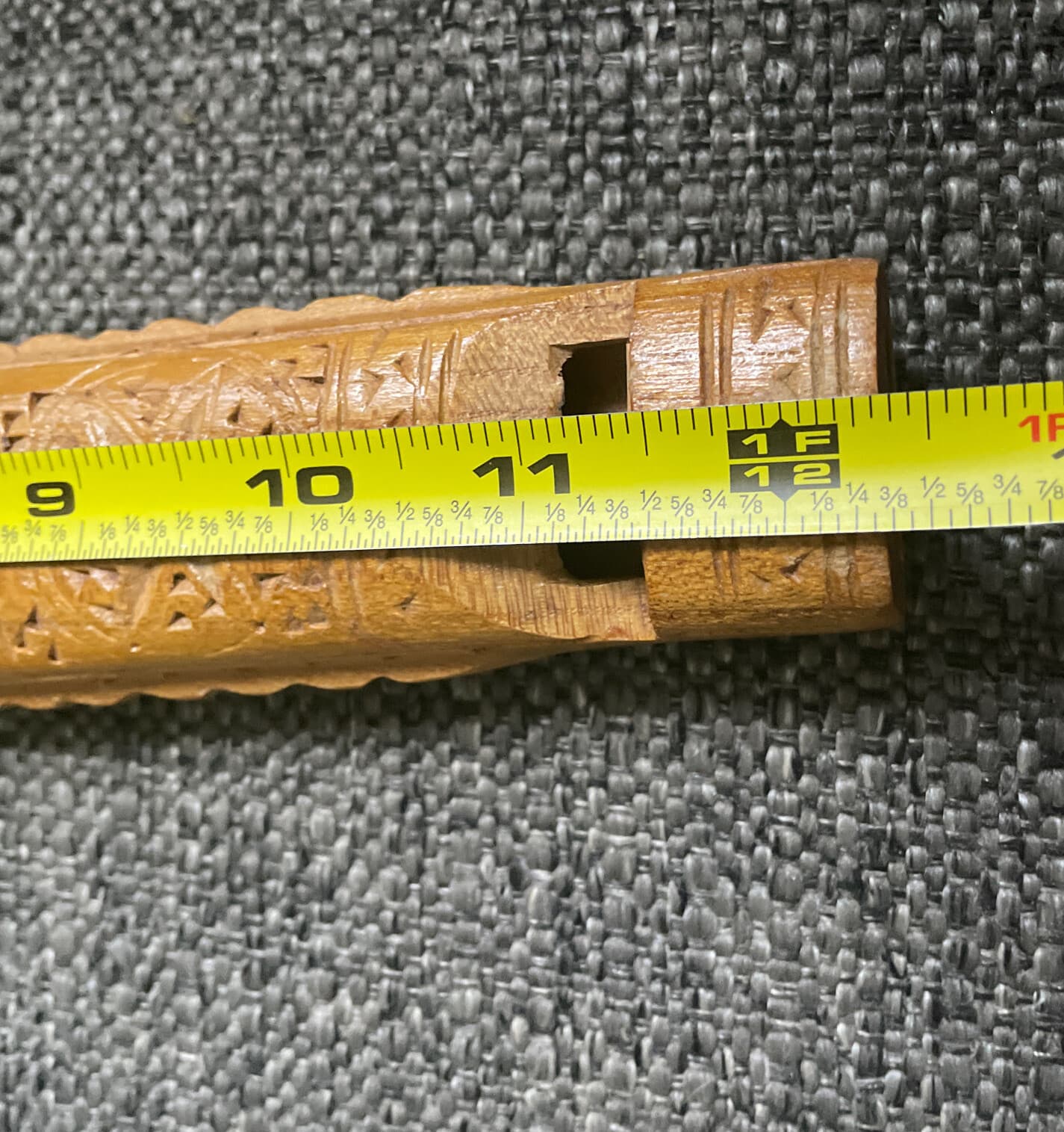 VTG Yugoslavian Hand Carved Wooden Double Flute, Traditional Musical Instrument 5